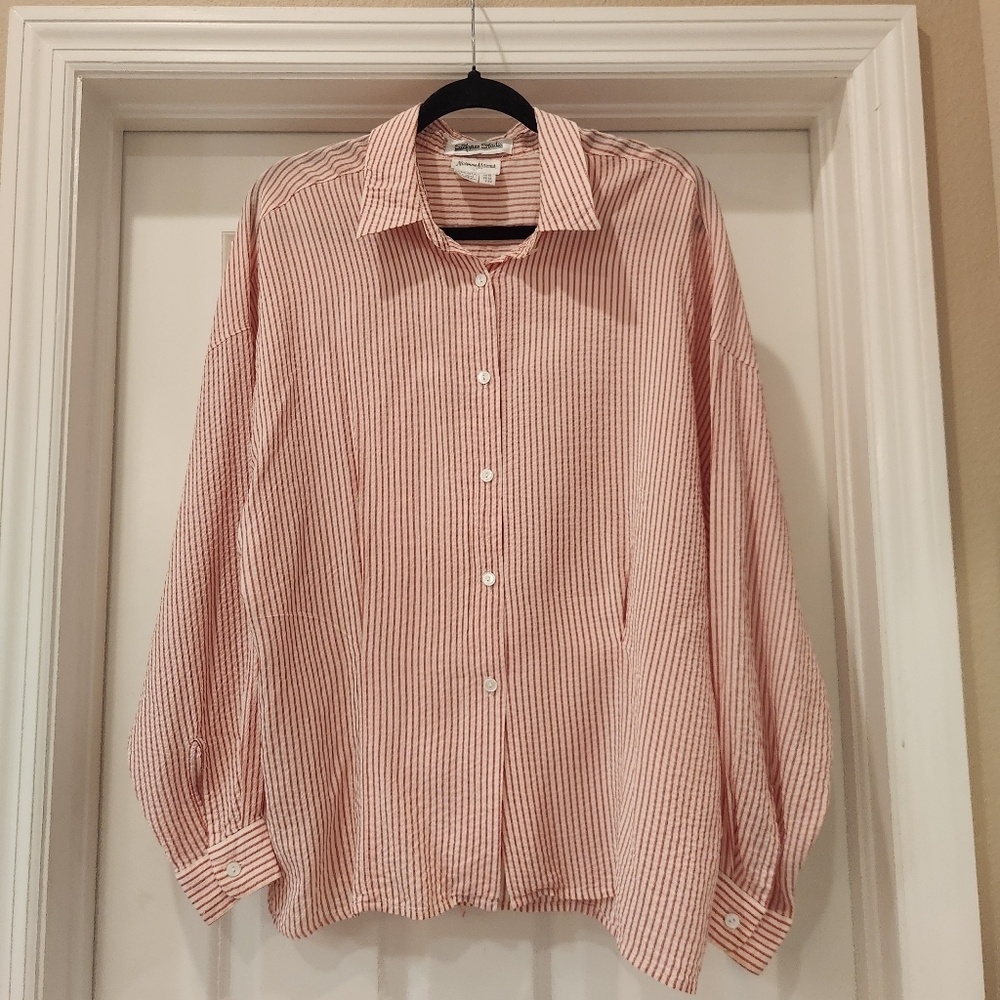 Vintage Stefano Studio For Neiman Marcusn Silk Button Down Size 10